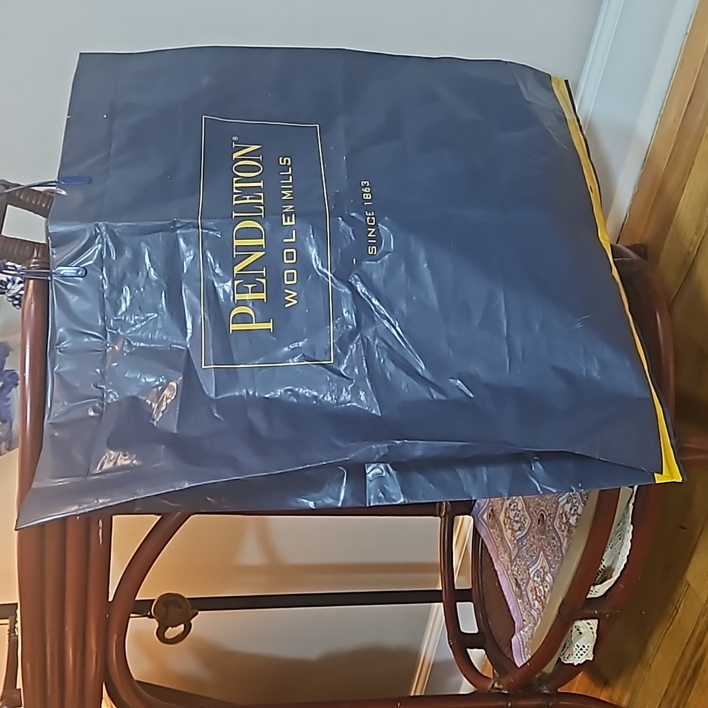 FREE XL rare Pendleton plastic reinforced tote bag